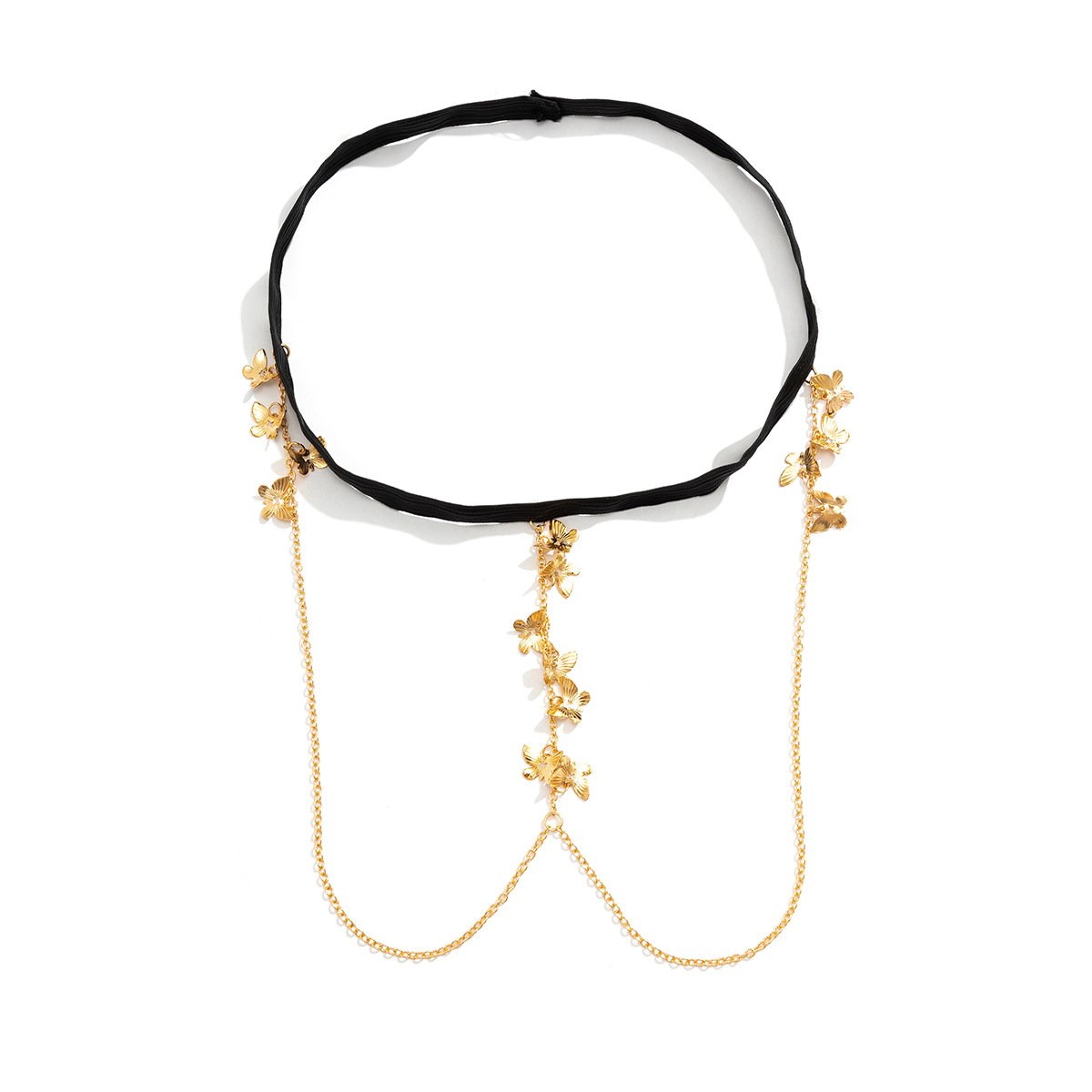 Jewelry Personality Metal Butterfly Tassel Thigh Chain Feminine Elastic Chain Body Chain Foot Jewelry
