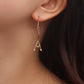 Jewelry punk C-shaped large ring letter A pendant earrings female high-end niche earrings