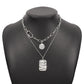 N9547 Jewelry Simple Stacked Double Layer Necklace Retro Personality Fashion Chain Necklace Women