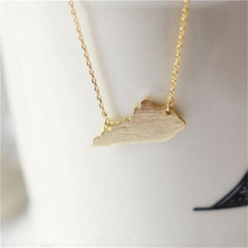 Kentucky Necklace USA State Map Necklace
