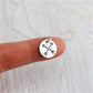 Crossed Double Arrows Clavicle Chain Circle Pie Pendant Necklace