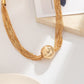 Jewelry exaggerated large cylinder pendant clavicle necklace hip-hop trend metal multi-layer chain necklace
