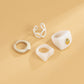 Jewelry Irregular Shaped Acrylic Set Ring Fashion Sweet Cool Chain Open Hand Jewelry Female