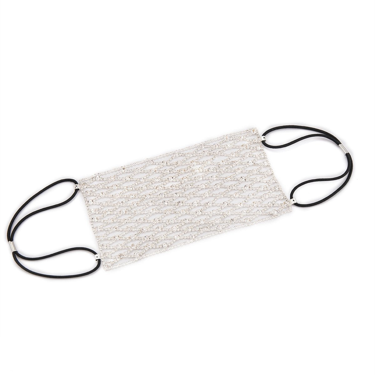 Jewelry Exaggerated Geometric Elastic Face Decoration Female Personality Fashion Micro-set Grid Rhinestone Mask Decoration