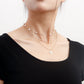 Jewelry fashion multi-layer small hole chain LOVE round pendant necklace female love imitation pearl necklace