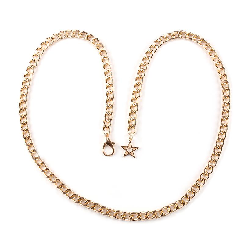 Fashion love waist chain empty five-pointed star all-match fashion dress decoration belt retail