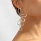 E1197 jewelry simple metal hollow geometric earrings light luxury cold temperament earrings