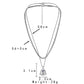 Fashion Simple Personality Men's Double Cuban Chain Triangle Crescent Pendant Trend Necklace