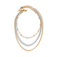 Jewelry Niche Indifferent Metal Chain Clavicle Necklace Fashion Versatile Geometric Multilayer Necklace