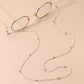 Jewelry Fashion Color Transparent Rice Beads Glasses Holder Women's Face Mask Dual Use Chain