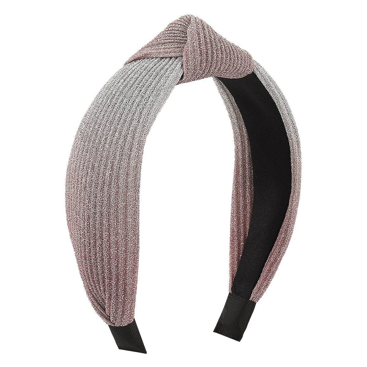 F5162 French light luxury creative tie-dye color contrast personality headband fabric knotted bright silk vertical pattern fashion headband female