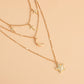 Jewelry retro fashion multi-layer five-pointed star pendant necklace exquisite crescent sweater chain versatile accessories