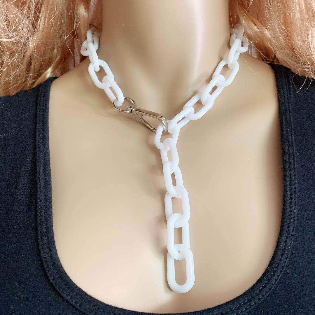 Jewelry Fashion Personality Tassel Adjustable Necklace Female Hip Hop Trendy Keychain Thick Chain Necklace