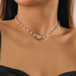 Jewelry Imitation Pearl Chain Mix and Match Stacked Necklace Temperament Full of Diamond Small Butterfly Multi-Layer Necklace Female