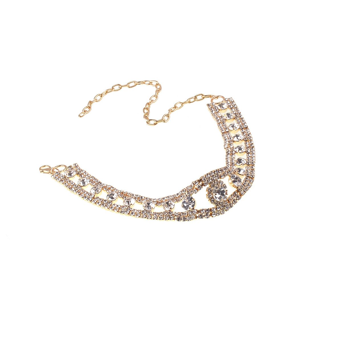 Fashion Jewelry Popular Elements Personality Necklace Studded Diamond Gem Necklace Necklace Clearance