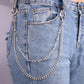 Alloy pants chain personality waist chain punk hip-hop rock body chain night ring accessories waist chain