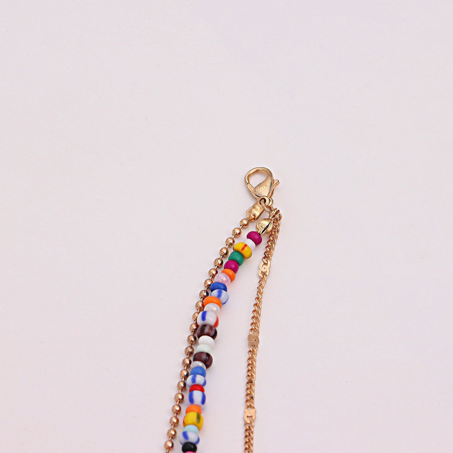 Jewelry fashion women's long multi-layer rice bead chain electroplating metal elephant pendant necklace