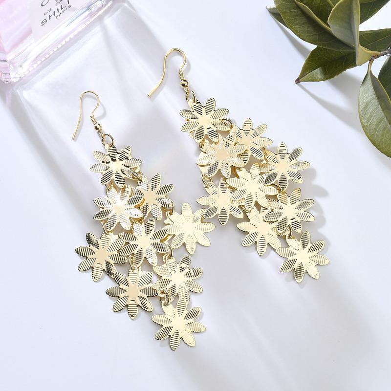 Multi-layer Snow Ice Flower Earrings For Women Vintage Earrings