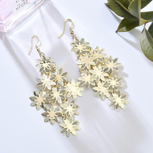 Multi-layer Snow Ice Flower Earrings For Women Vintage Earrings