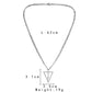 Men's Simple Domineering Fashion Trend Stainless Steel Geometric Triangle Lightning Pendant Titanium Steel Necklace
