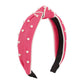 F4696 Geometric edging contrasting color nail bead hair accessories fabric knotted retro sweet and age-reducing simple headband for women