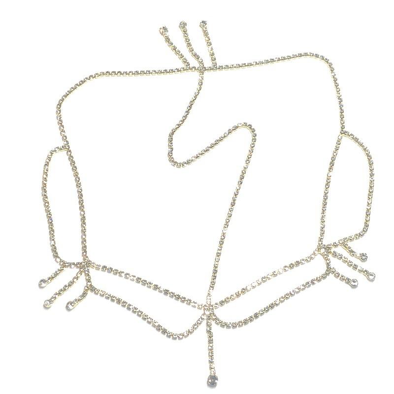 New Rhinestone Hair Accessories Tassel Hair Chain Catwalk Jewelry Forehead Pendant Bridal Headwear hairaccessories