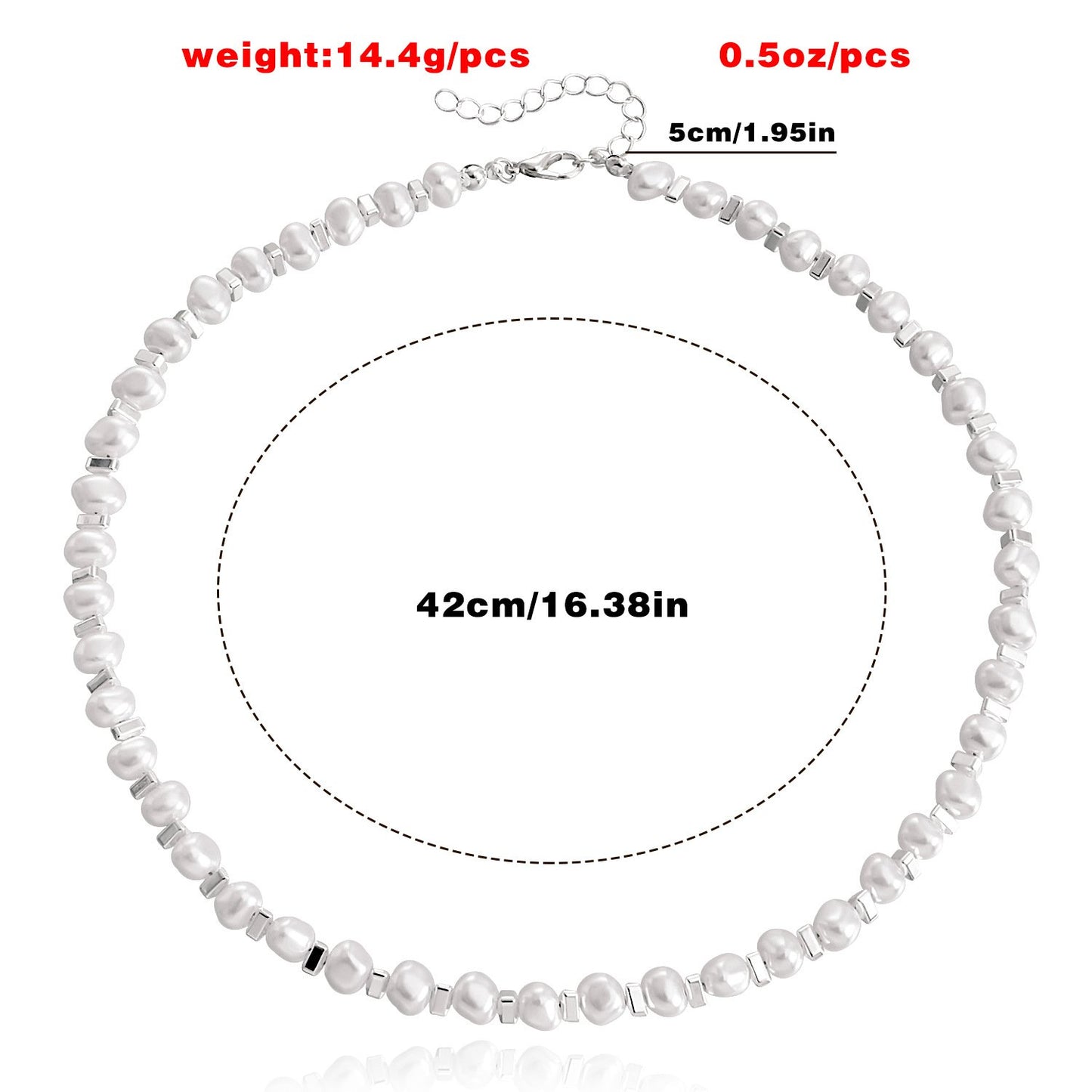 Jewelry Broken Silver Few Two Imitation Pearl Triangle Necklace Necklace Women's Sparkling Simple Necklace