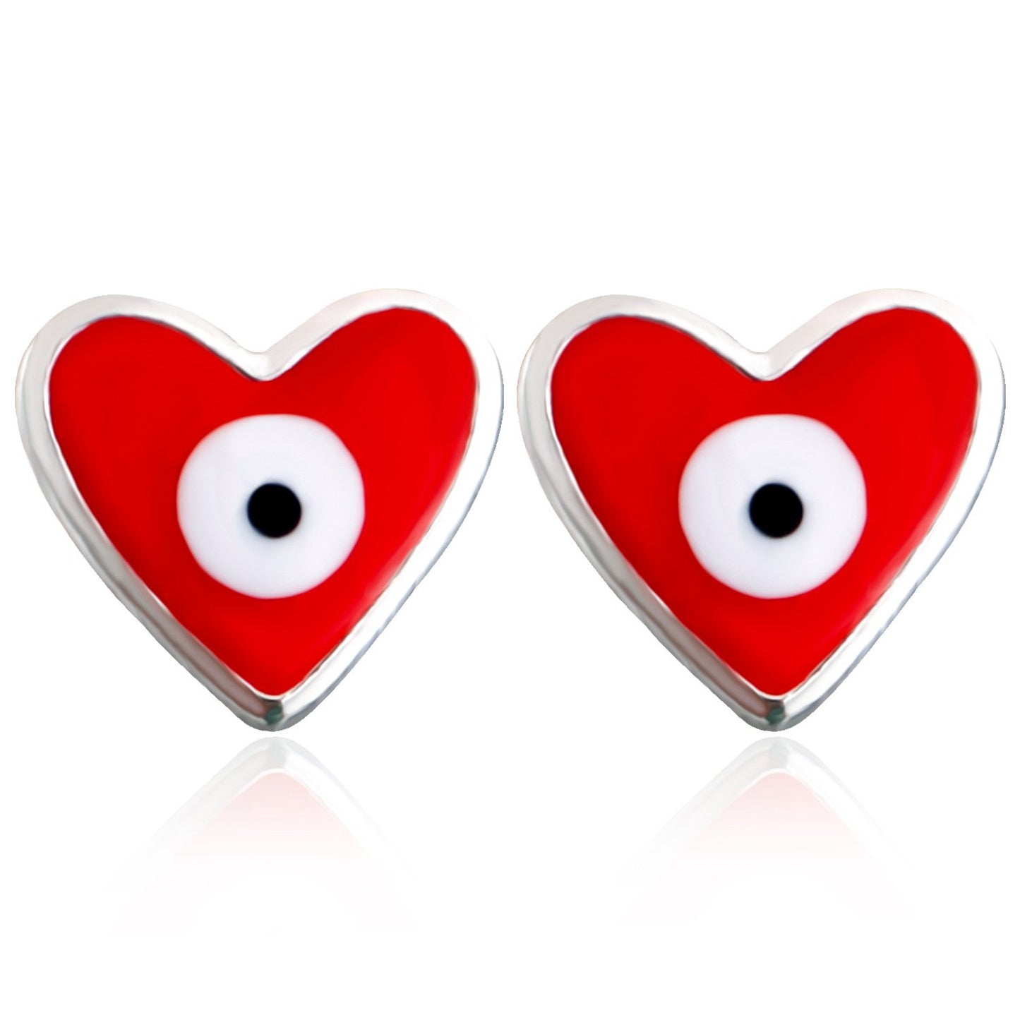 Jewelry mini heart-shaped devil's eye earrings earrings earrings high-end niche earrings