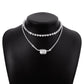 N1691 Niche Double-layer Claw Chain Necklace Baroque Retro Palace Light Luxury Fashion Rhinestone Necklace
