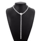 195 Diamond-encrusted Personality Internet Celebrity Necklace Long Claw Chain Tassel Love Rhinestone Retro Court Necklace