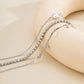 Jewelry Niche Butterfly Rhinestone Tassel Multi-layer Necklace Simple Diamond-studded Imitation Pearl Necklace Women