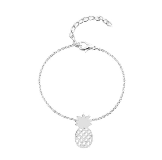 Pop Bracelet Cute Hollow Pineapple Bracelet Alloy Pendant Fruit Bracelet Anklet