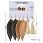 Earrings Boho Tassel Drop Earrings Vintage Leather Acetate Stud Set of Six