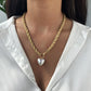 N7472 Thick Chain Baroque Pearl Necklace Cold and Explosive Style Net Red Necklace Simple Retro Necklace