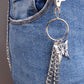 Jewelry Punk Hip Hop Stainless Steel Body with Butterfly Pants Chain for Men and Women