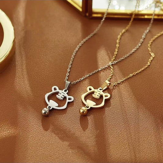 Titanium steel tiger punk cold fun necklace metal clavicle chain casual sweater chain net red personality sweater chain