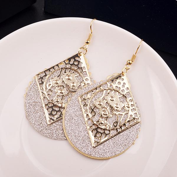 Retro Baroque Hollow Actress Frosted Earrings Accessories Direct Supply