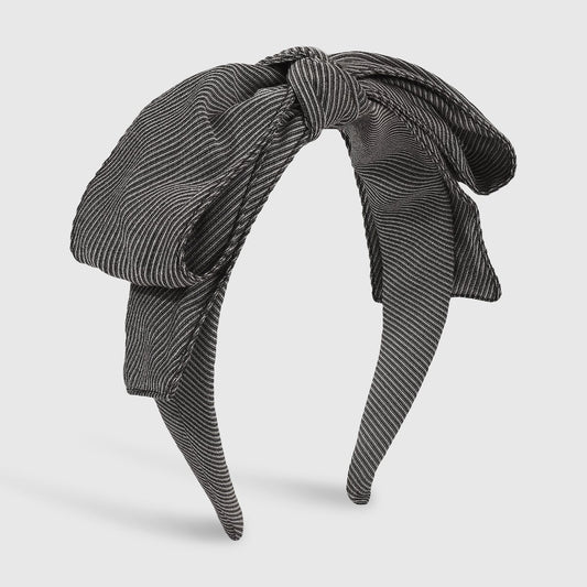 F4712 Jewelry Simple Gray Geometric Cross Bow Headband Retro Wide Brimmed Headband Women