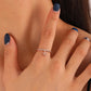 Simple copper inlaid zircon snowflake ring ins creative personality index finger ring sweet jewelry female