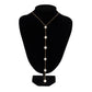Jewelry Temperament Thin Chain Metal Necklace Female Simple Long Sexy Imitation Pearl Tassel Necklace