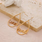Ins hollow water drop earrings female Bohemian ethnic creative chain tassel earrings temperament earrings