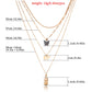 Jewelry Elephant Pineapple Black Butterfly Pendant Necklace Female Personality Multi-layer Temperament Simple Necklace