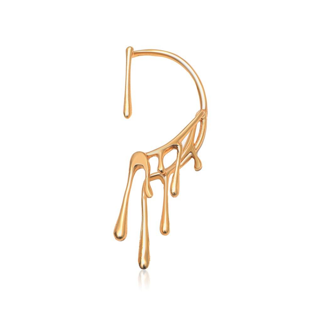 Exaggerated dripping wax personality trend lava earmuffs auricle ins cold retro earrings earrings female