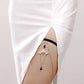 Jewelry ins elastic belt adjustment chain bat pendant black crystal leg chain female hot girl thigh chain