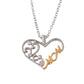 Fashion peach heart-shaped necklace mom letter hollow diamond pendant clavicle chain jewelry