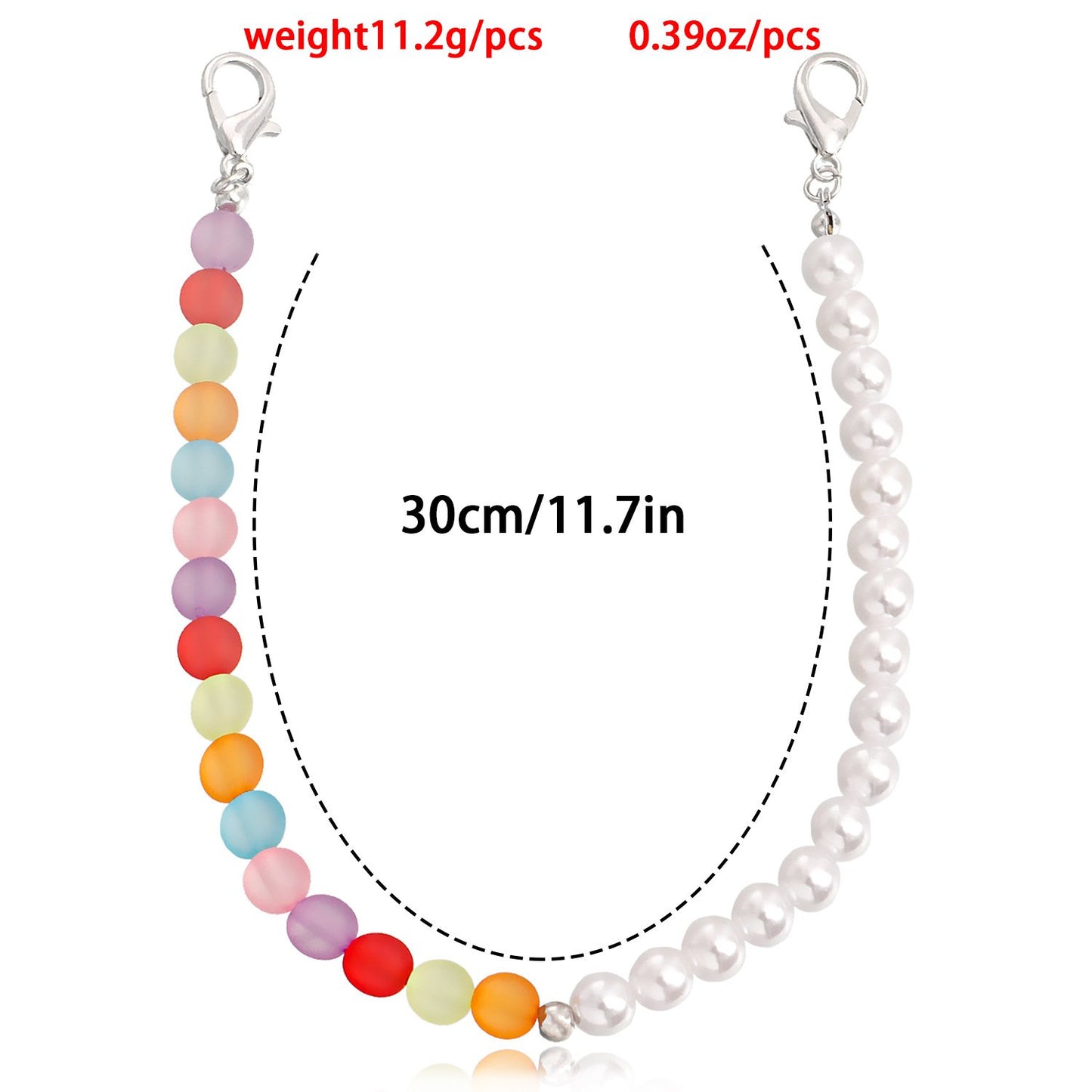 Jewelry bohemian DIY imitation pearl colorful sneaker chain accessories female ins anklet does not fade