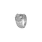 Domineering men's gold and silver lion head ring hip-hop open cross ring jewelry