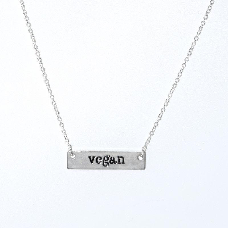 Jewelry strip hand-smeared Vegan personality vegetarian lifestyle pendant necklace