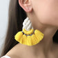 E954 Bohemia Rope Braided Tassel Earrings Creative Personality Ethnic Braided Stud Earrings