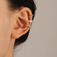ins simple zircon ear clip without ear hole French light luxury geometric ear bone clip set Mori super fairy earrings